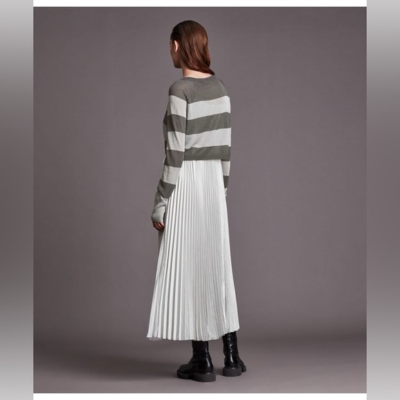 NWT Allsaints Jaclyn Shine Two In One Slip Dress - Picture 5 of 5